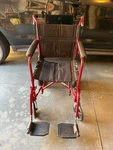 Medline Transport Wheelchair - Red (MDS808200ARE). Fixed Price $90.00.