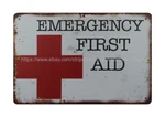 Garden Reproductions Emergency First Aid Metal Tin Sign. Fixed Price $19.60.