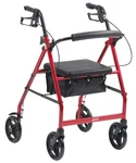 Drive Medical Rollator R728RD Padded Seat 7.5 Inch Casters Red. Fixed Price $124.99.