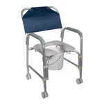 Drive Commode / Shower Chair Fixed Arms Aluminum Removable Backrest Up To 300. Fixed Price $150.00.