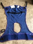 Invacare R114 Full Body Sling Commode Opening Patient Lift Medium Blue Purple. Fixed Price $26.00.