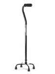 Medline MDS86222W - Guardian Aluminum Small Base Quad Cane, Black. Fixed Price $14.00.