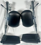 Exc. Chrome Set Pair Adjustable Clip-on Feet Leg Rest Hemi Invacare T94HC 37788. Fixed Price $49.95.