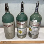 Lot Of 3 Medical Oxygen Tanks Lincare Size 9 248 Liters With Release Valve. Fixed Price $99.00.