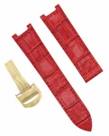 21MM Leather Strap Watch Band For Cartier Pasha 2770 2860 2863 Red Gold. Fixed Price $54.95.