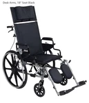 Drive Medical Viper Plus Gt Full Reclining Wheelchair, Detachable Desk Arms. Fixed Price $255.00.