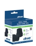 Drive Medical Small Base Quad Cane Tips Black 1/2" Replacement 4-PK. Fixed Price $8.49.