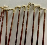 Classic Antique Brass Handle Cane Wooden Walking Sticks Bulk Set Of 10. Fixed Price $248.00.