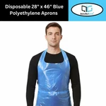 Mil Blue Polyethylene Disposable Apron 28" X 46" 1000 Pieces. Fixed Price $82.54.