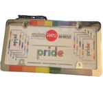 QTY=3: Cruiser Chrome Pride License Plate Frame 032918404304. Fixed Price $19.94.
