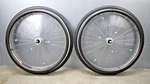 Pair Rifton Mobile Stander 20 Quick Release Alloy Sun Chinook Wheels Only Usa. Fixed Price $225.00.