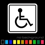 Handicap Sticker Vinyl Decal Die Cut - Wheelchair Disability Car Window Lift Van. Fixed Price $9.25.