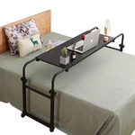 Tigerdad Overbed Table With Wheels, 18.1 X 55.1 25.6 In, Black. Fixed Price $146.99.