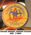 Golden Horseshoe Mustang Association - Vintage Original Window Decal Sticker. Fixed Price $9.50.