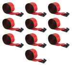 10 Pack 4"X40' Red Winch Straps W/ Flat Hook Wll 5400 # Cargo Control For Fla.... Fixed Price $189.99.