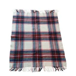 Vintage Classic Plaid Wool Lap Blanket Throw Red Blue Green Fringe 60S? 70S?. Fixed Price $32.39.