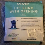 Vive Patient Lift Sling With Opening Supports To 400LB Durable Machine Wash. Fixed Price $34.99.