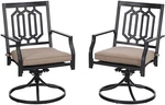 Outdoor Dining Chairs Set Of 2 With Seat Cushion Swivel Patio. Fixed Price $230.84.