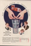 1927 Magic Yeast Foam Health Drink Beverage Medical Doctor Chicago Ad 7483. Fixed Price $21.95.