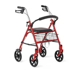 Guardian Medline Basic 8 Wheel Steel Rollator Super Light Fold Red 1019T. Fixed Price $46.99.