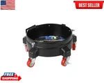 Heavy Duty 5 Gallon Auto Drive Durable Bucket Dolly Mop Wash Drum Cart Rolling. Fixed Price $31.24.