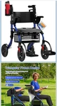 Bigalex Rollator Walker 2-IN-1 Wheelchair With Seat Transport. Fixed Price $50.00.