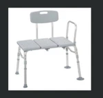 Drive Medical 12011KD-1 Transfer Bench For Bathtub With Adjustable Backrest. Fixed Price $39.00.
