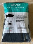 Vive Crutch Pads Adults Underarm & Hand Grips Black 1-PAIR. Fixed Price $11.95.