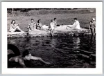 Vtg B&w Snapshot Group Women Swimming Pool Inner Tube Summer Leisure 1940S. Fixed Price $7.99.
