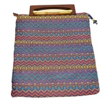 Duro Olowu Rare Beaded Geometric Clutch Wooden Handle Luxury Designer Bag. Fixed Price $138.75.