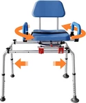 AX19 Swivel Shower Transfer Bench Padded Seat With Armrests & Safety Belt. Fixed Price $160.04.