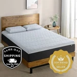 Zinus Night Therapy 3" Graphite Cooling Memory Foam Mattress Box Queen Topper. Fixed Price $122.22.