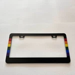 Rainbow Pride License Plate Frame Universal Us/canada Black Free Shipping. Fixed Price $24.99.