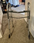 Invacare Dual Blue-release Adult Walker (model #6240-5F) Good Condition. Fixed Price $36.00.