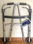 Drive Deluxe Trigger Release Folding Walker Gray 5 Wheels Adjustable Height Nwt. Fixed Price $49.99.
