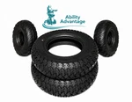 *2 New Permobil Aggressive Foam Filled Tires And Solid Caster. Fixed Price $340.00.