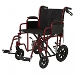 Medline Bariatric Transport Chair Red 500 Lb. Capacity 22 In. Seat Width 1 Count. Fixed Price $308.34.