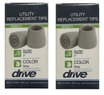 Drive Medical Mobility Utility Walker Replacement Tips 1''GREY Fits Canes Lot. Fixed Price $13.99.