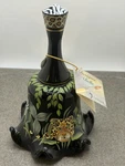 Fenton Glass Midnight Safari Jungle Bell Hand Painted Jaguar Zebra Giraffe S/n. Fixed Price $125.00.