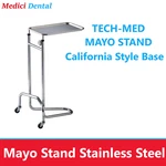Tech-med Mayo Stand California Style Base, Adjusts 34" 53", Tray Size 12-1/2". Fixed Price $245.95.