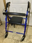Essential Medical Demi Featherlight 4-WHEEL Rollator Walker. Fixed Price $40.00.