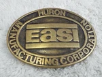 Brass Easi Huron Manufacturing Corp Dynabuckle Provo Utah Belt (D55). Fixed Price $44.98.