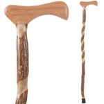 Handcrafted Wood Walking Cane - Made The Usa By Brazos Twisted Sassafras.... Fixed Price $70.00.