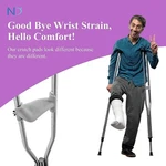 Ergo Comfortable Crutch Hand Grips With 3X More Support. Fixed Price $27.99.