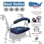 Lightweight Peacock Pattern Rollator Seat Cover - Fits Most Walkers Perfectly. Fixed Price $29.99.