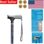 Comfortable Walking Stick - Soft Grip, Ergonomic Handle, Blue Marble, Adjustable. Fixed Price $31.02.