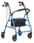 Medline Basic Aluminum Rollator With 6" Wheels, Blue. Fixed Price $75.00.