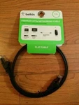 Belkin Premium Cat 5E Network Cable, 3FT Flat Crossover RJ45 F2CP010-03. Fixed Price $19.00.