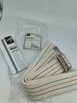 Medline Gait Belt 60" White With Blue & Red Stripe Ref: MDT821203 Nip. Fixed Price $15.50.