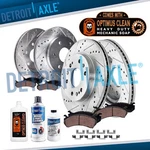 Front Rear Drilled Rotors Brake Pads For Silverado Sierra 1500 With Hand Soap. Fixed Price $279.44.